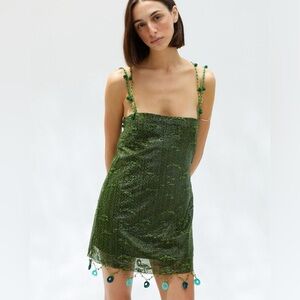 NWT Siedres - Enta Green Mini Dress